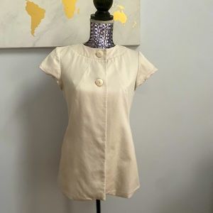 TALBOT’s Signature Collection ivory/cream short sleeve blazer